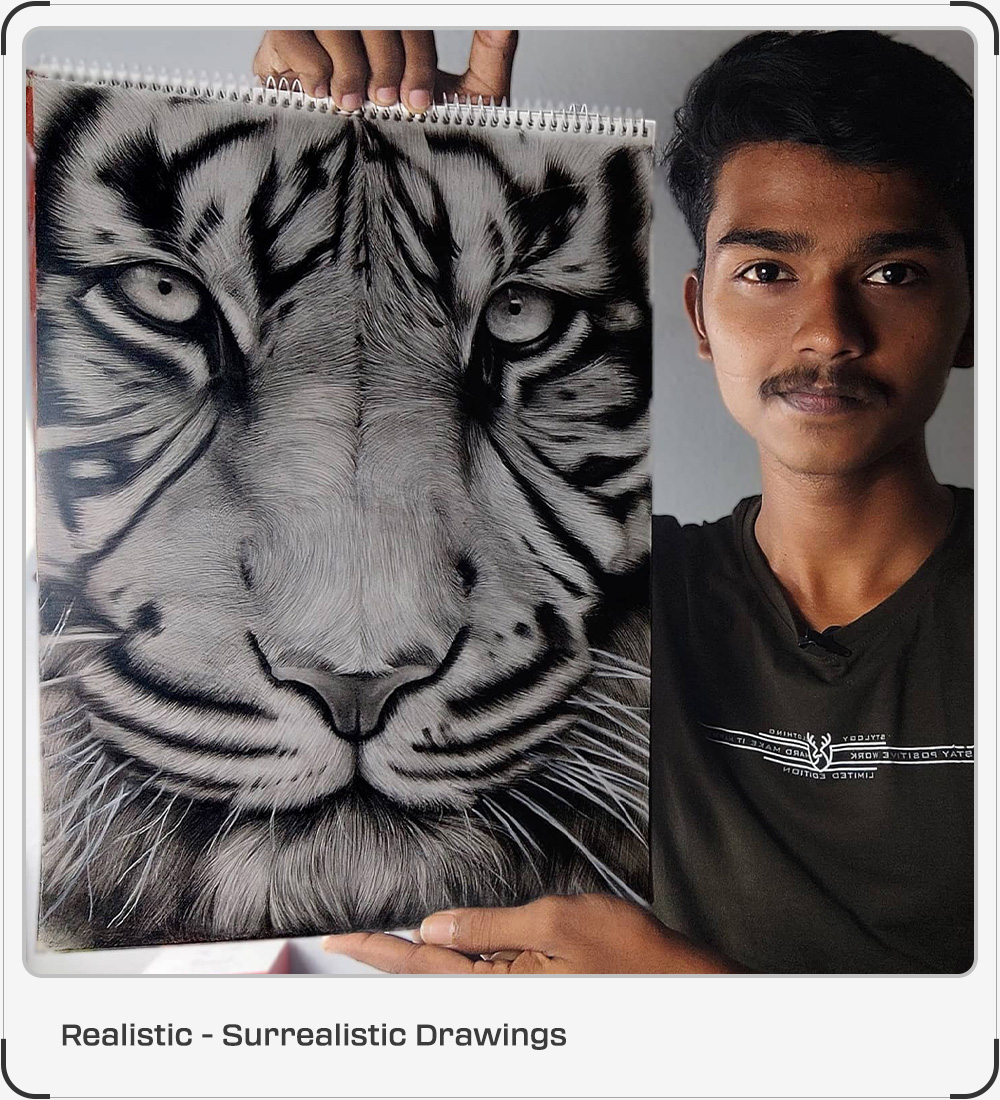 Me with my tiger drawing